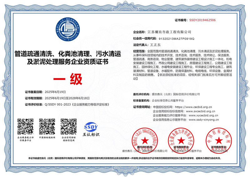 丰台企业资质证书